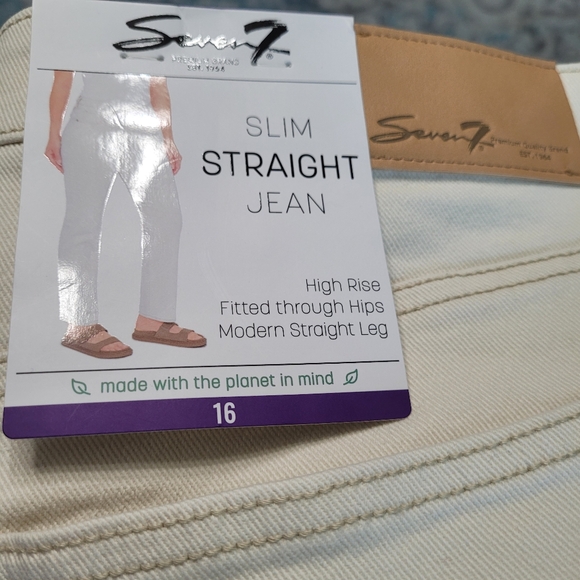 Seven 7 Slim Straight Jeans size 16 - Picture 4 of 10